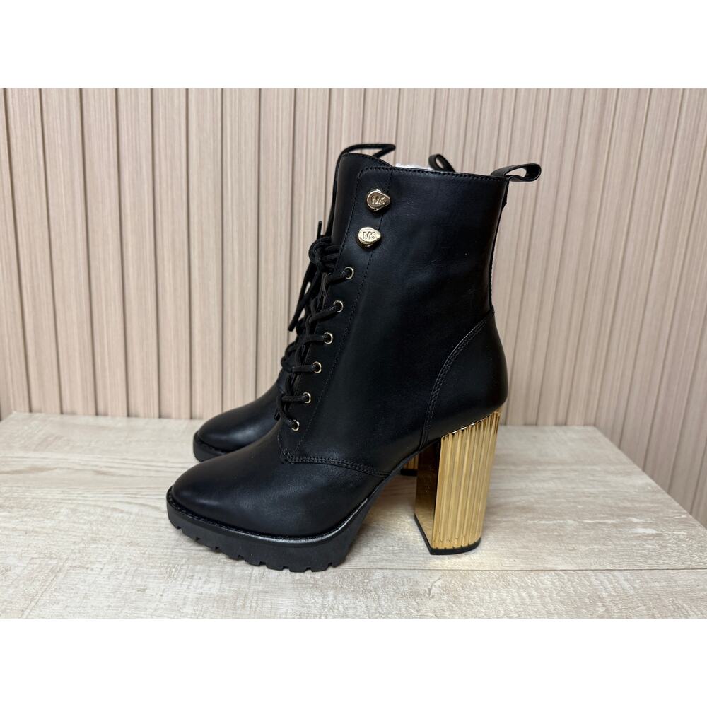 Michael Kors Porter Leather Lace-Up Boot Womens Shoes Sz 6M New in Box - Picture 3 of 16